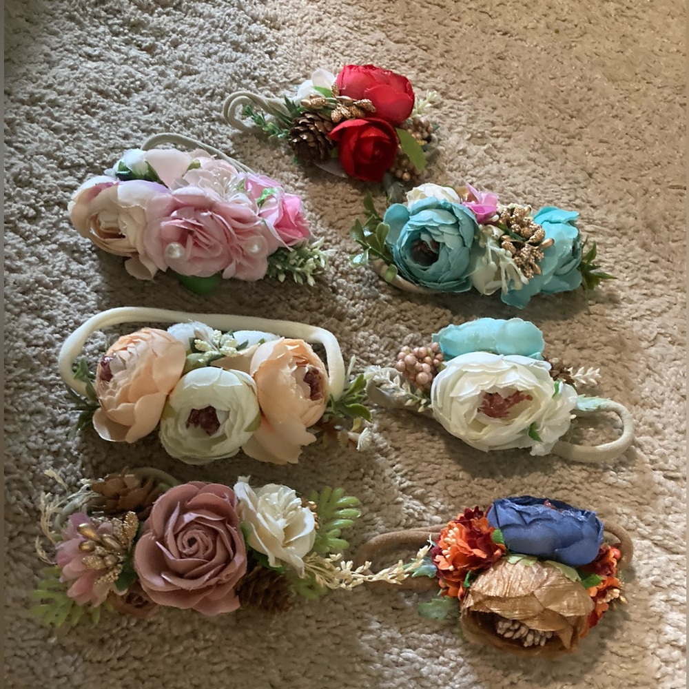 Baileys blossoms floral stretch headbands- lot